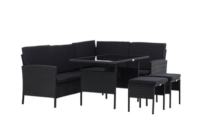 Knock Outdoor Sofagruppe – Schwarz