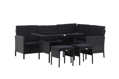 Knock Outdoor Sofagruppe – Schwarz