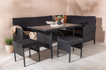 Knock Outdoor Sofagruppe – Schwarz