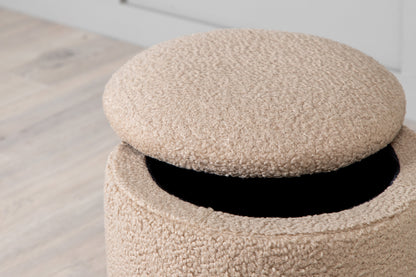 Limpen Pouf - Beige Teddy