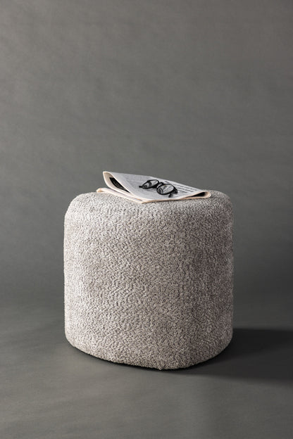 Peg Pouf – Graues Bouclé