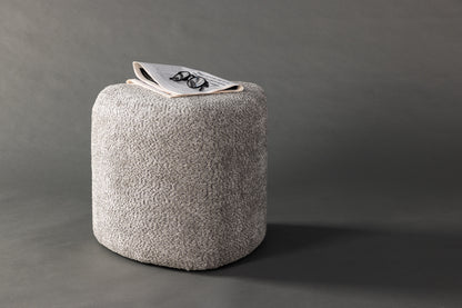 Peg Pouf – Graues Bouclé