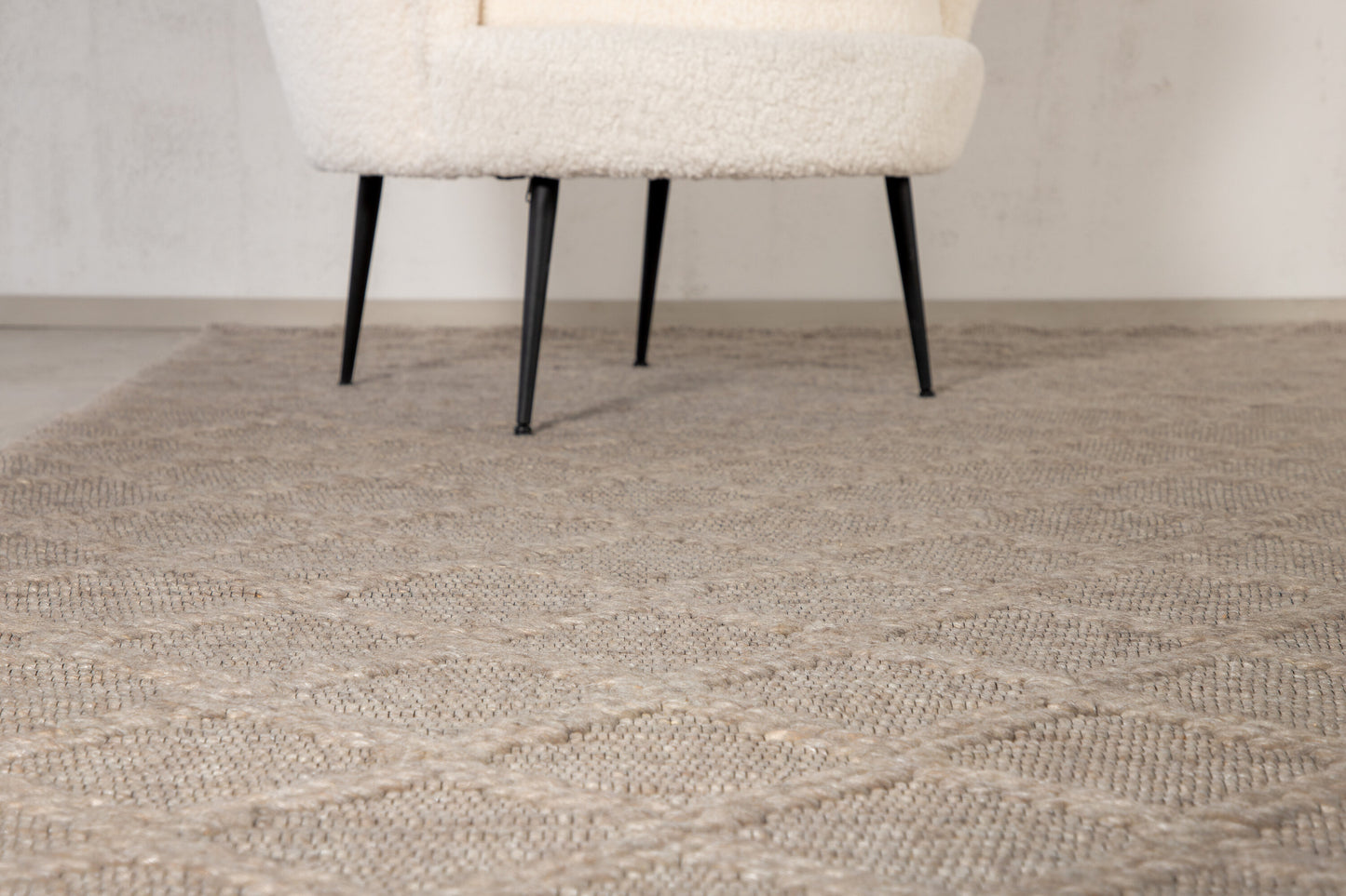 Cloudy Wollteppich M 160 x 230 cm - Beige