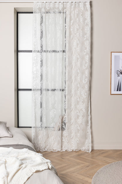 Daisy Curtain Polyesterlace – Weiß – 140 x 290 – Multiband