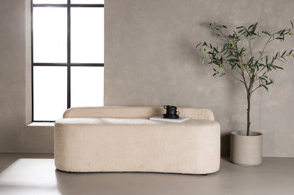 Pocatello Sofa 160 x 57 x 61 cm – Weißes Bouclé