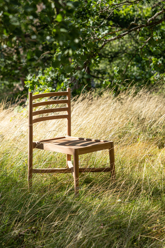 Esszimmerstuhl - stapelbar - Teak golden