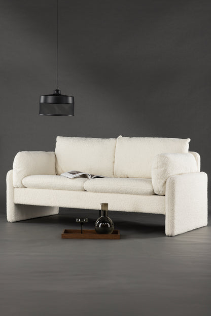 Vindel Sofa 184 x 88 x 47 cm - Weißer Teddy-Stoff