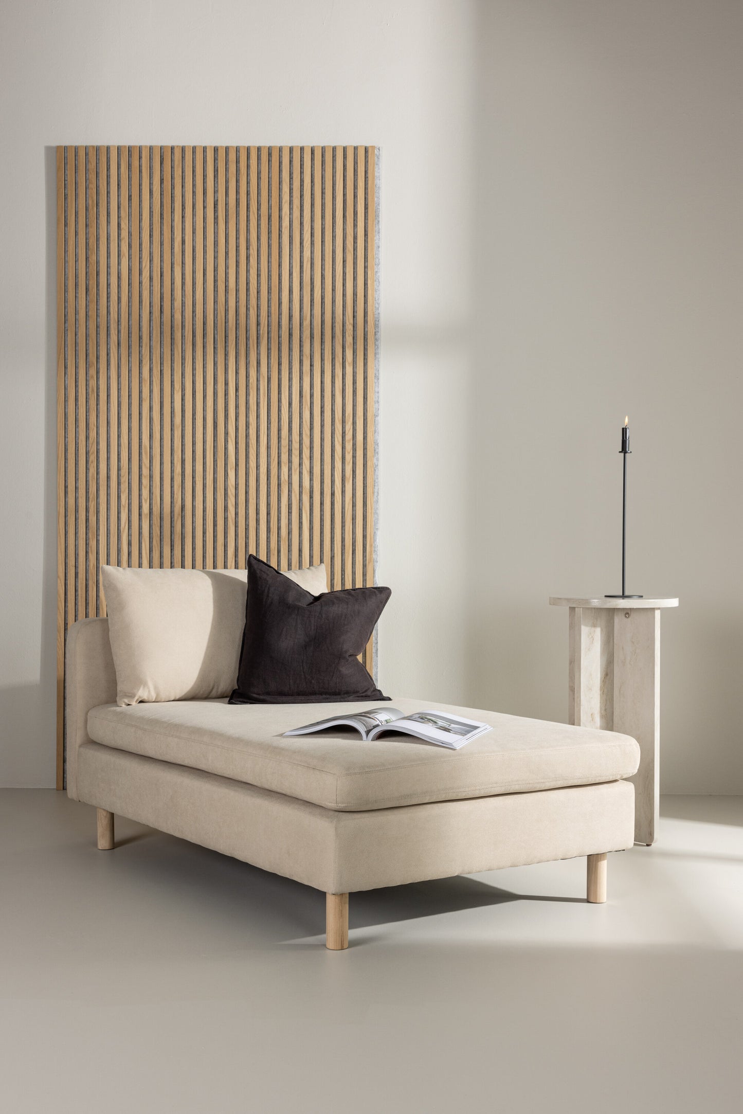 Zero Daybed – Stoff in Holzoptik in Beige