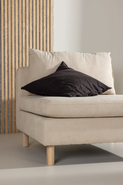 Einzelsofa Zero – Stoff in Holzoptik in Beige