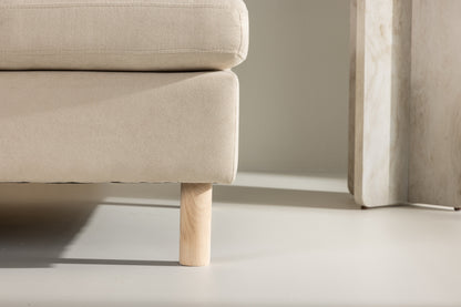 Einzelsofa Zero – Stoff in Holzoptik in Beige