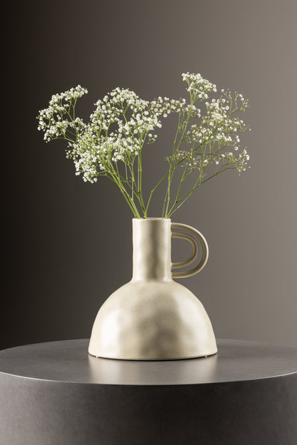 Vivi Vase - BeigeSchwarze Punkte - 24 x 24 x 25 cm