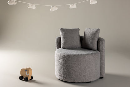 Kelso Kids 2-Sitzer-Sofa – Grauer Teddy FSC 100 %