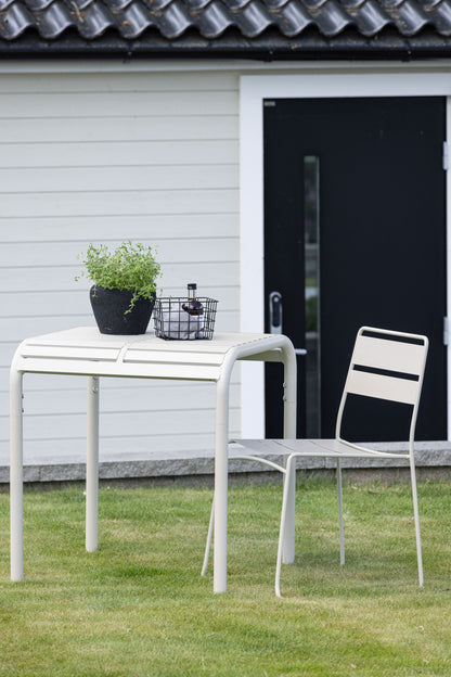 Borneo Cafetable Aluminium - Beige Kvadrat 70 x 70 x