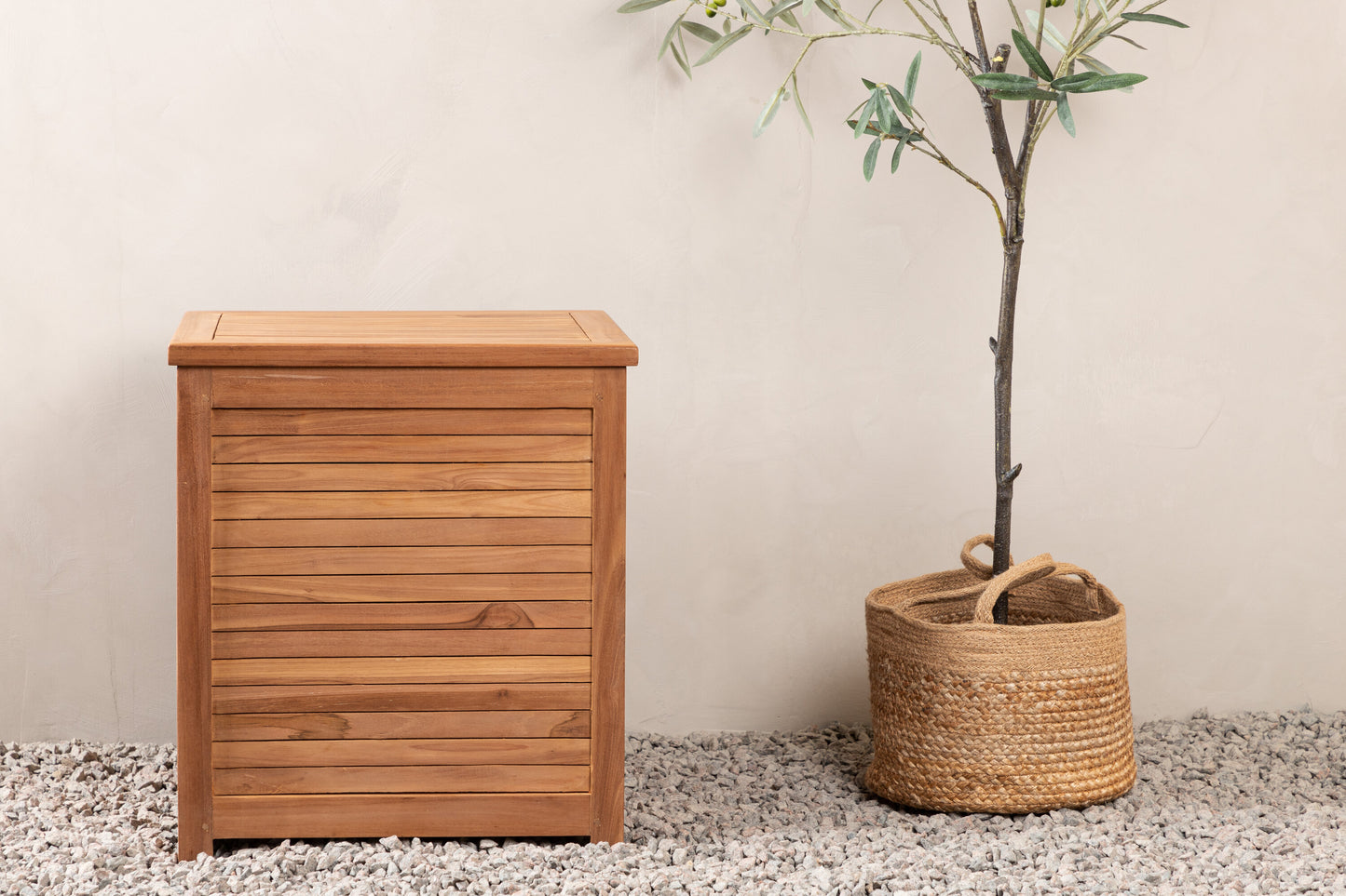 Trento Kissenbox Teak - Natur 53 x 53 x 60